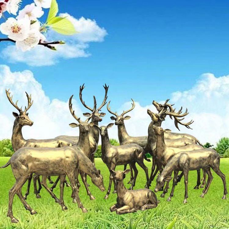 玻璃钢仿铜鹿4 玻璃钢仿铜鹿4